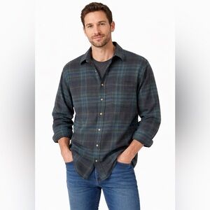 Pendleton Lodge Shirt Plaid 100% Virgin Wool Flannel Button-Down Sz M (Vintage)